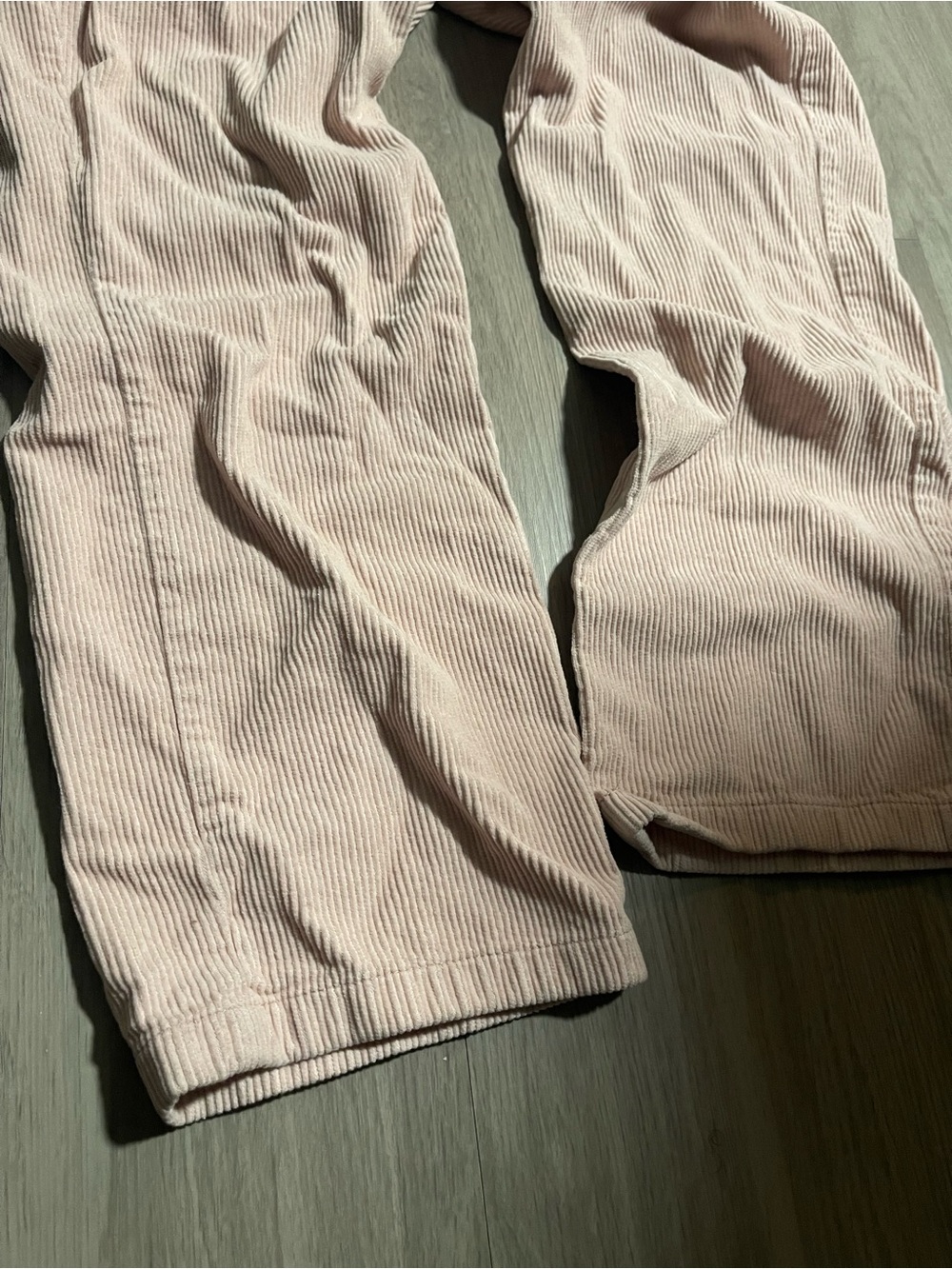 Light Pink Corduroy Jumpsuit - Picture 2 of 6